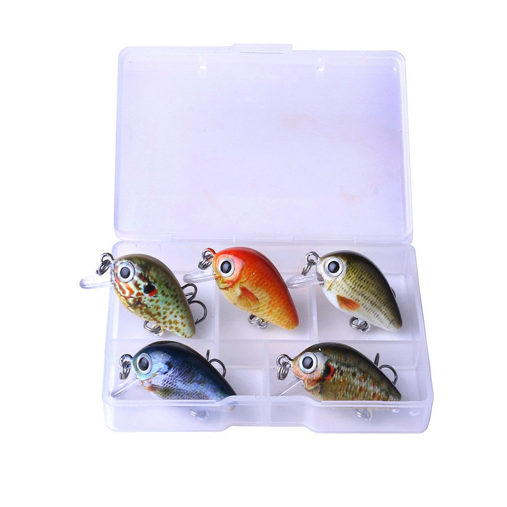 Kit com 5 Iscas Artificiais Coloridas para Pesca